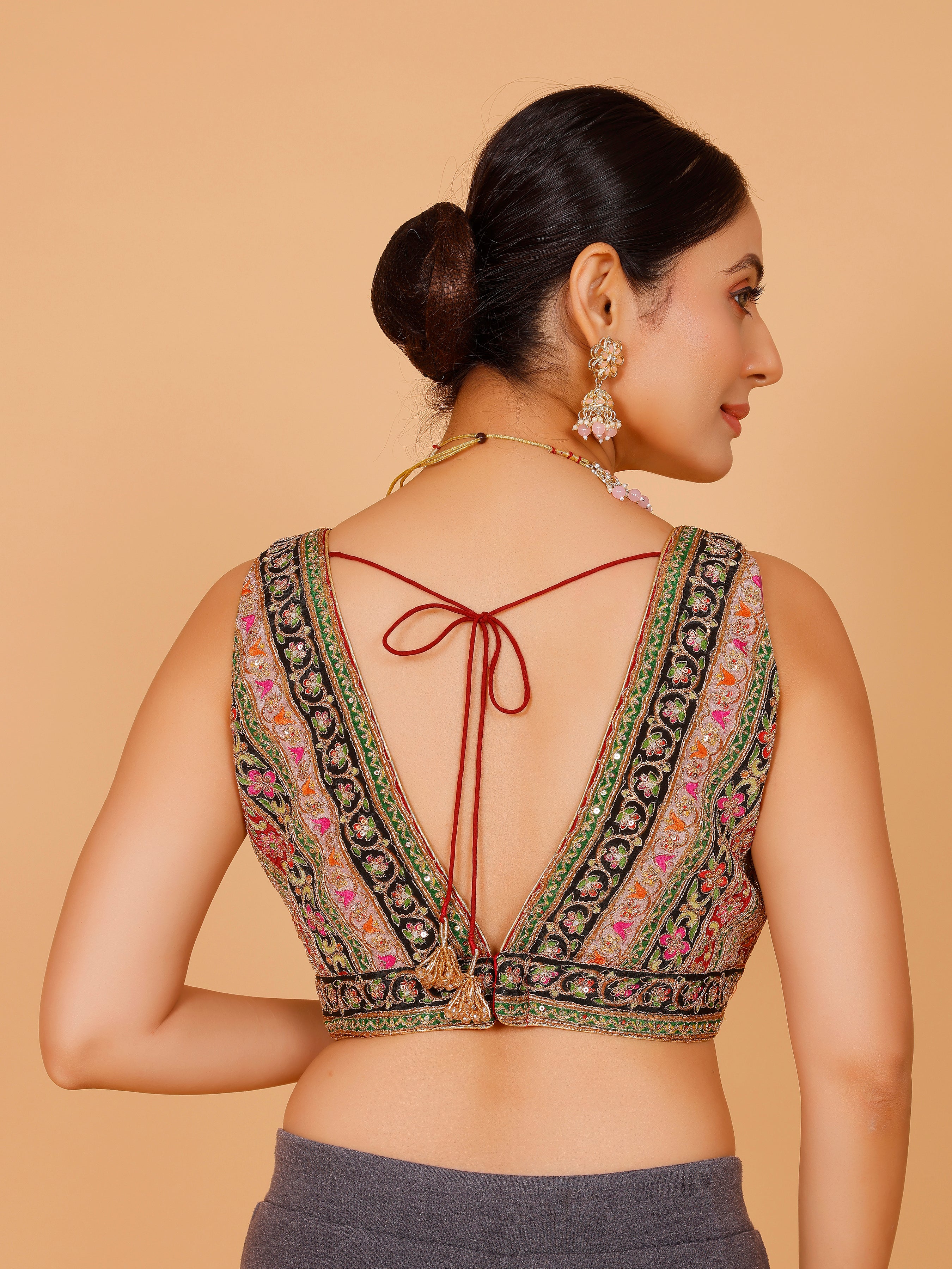 Georgette Zari Work Blouse - Roop Darshan
