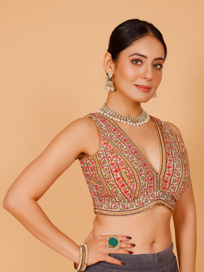 Georgette Zari Work Blouse - Roop Darshan