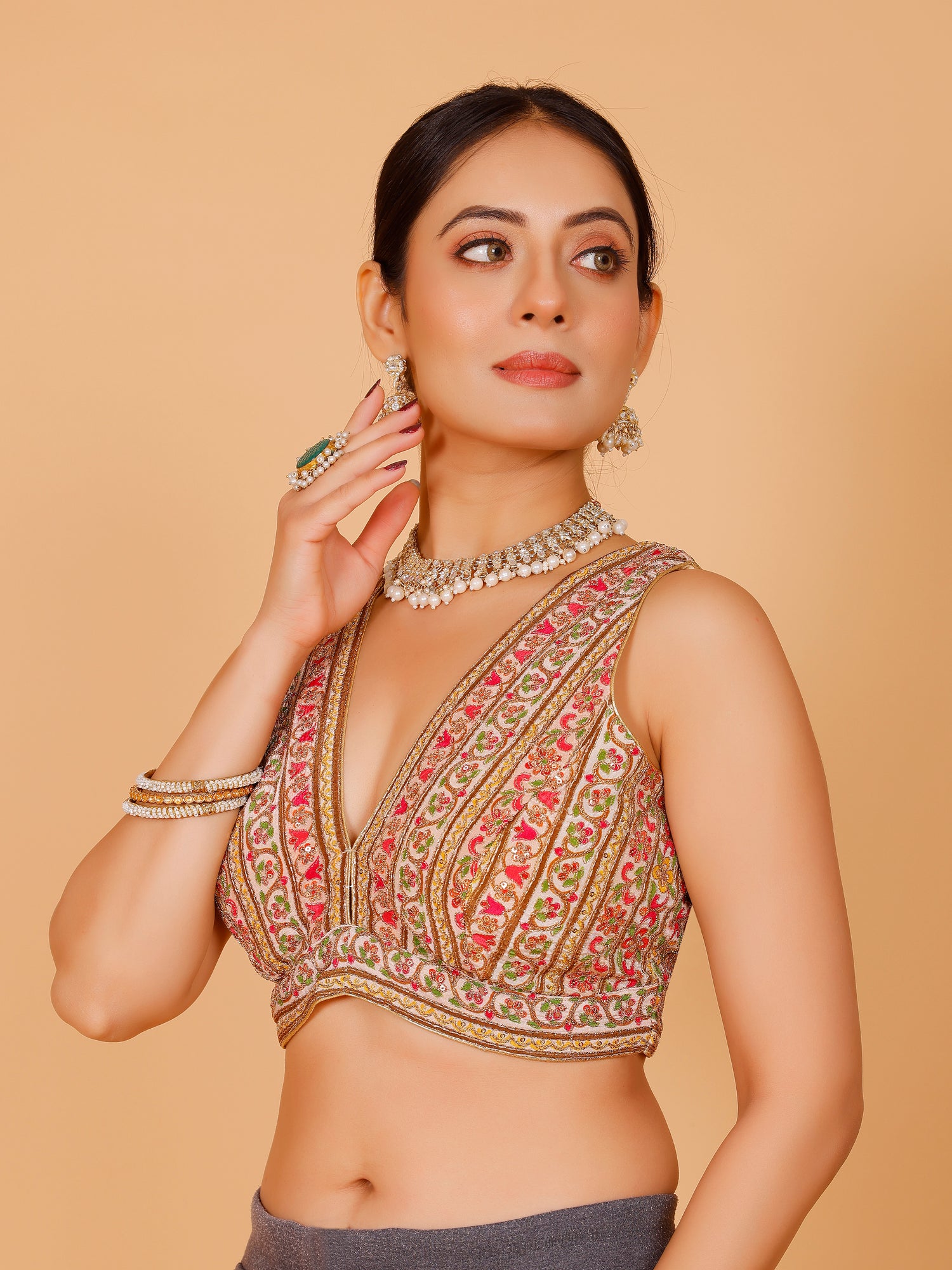 Georgette Zari Work Blouse - Roop Darshan
