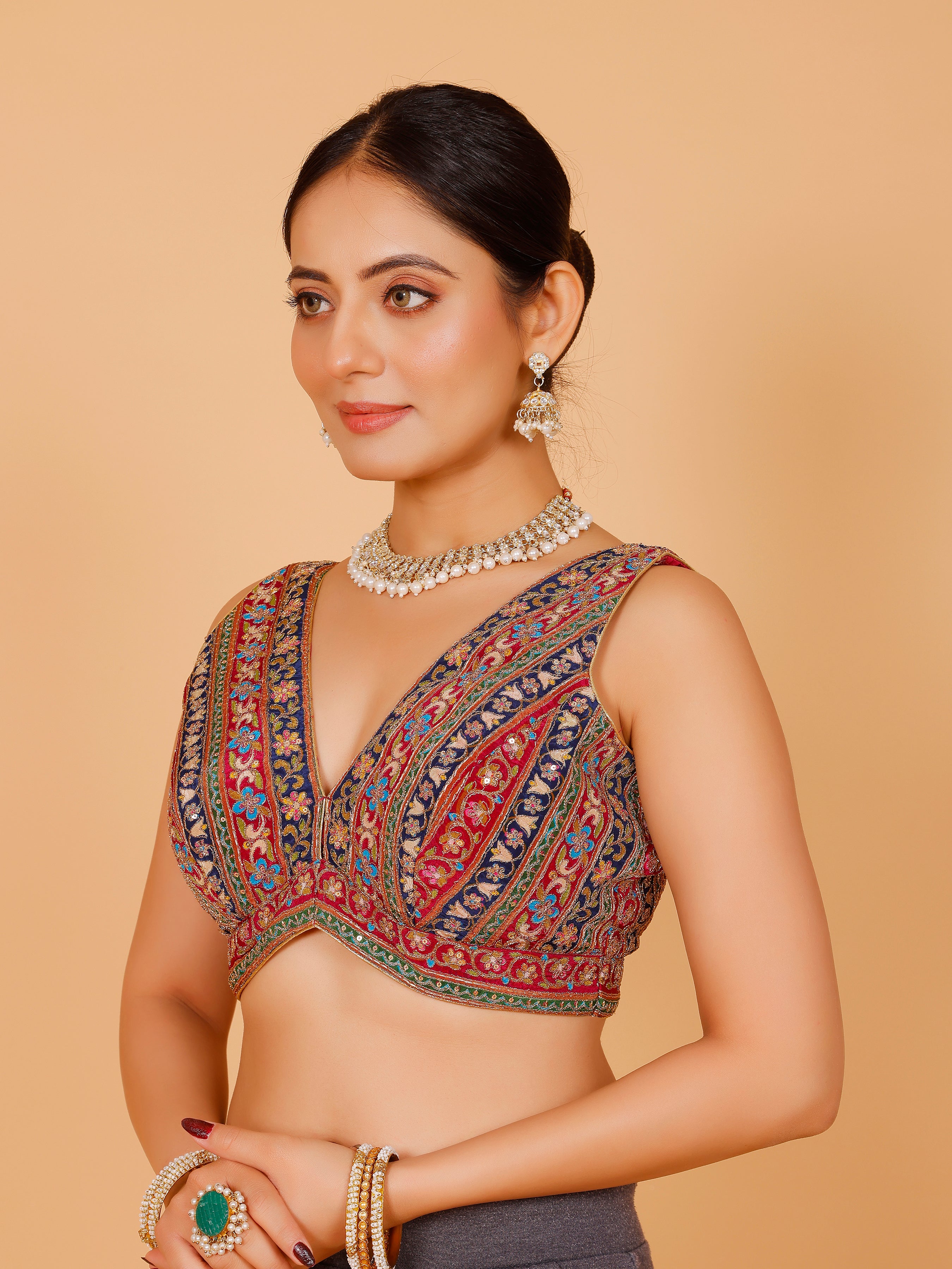 Georgette Zari Work Blouse - Roop Darshan