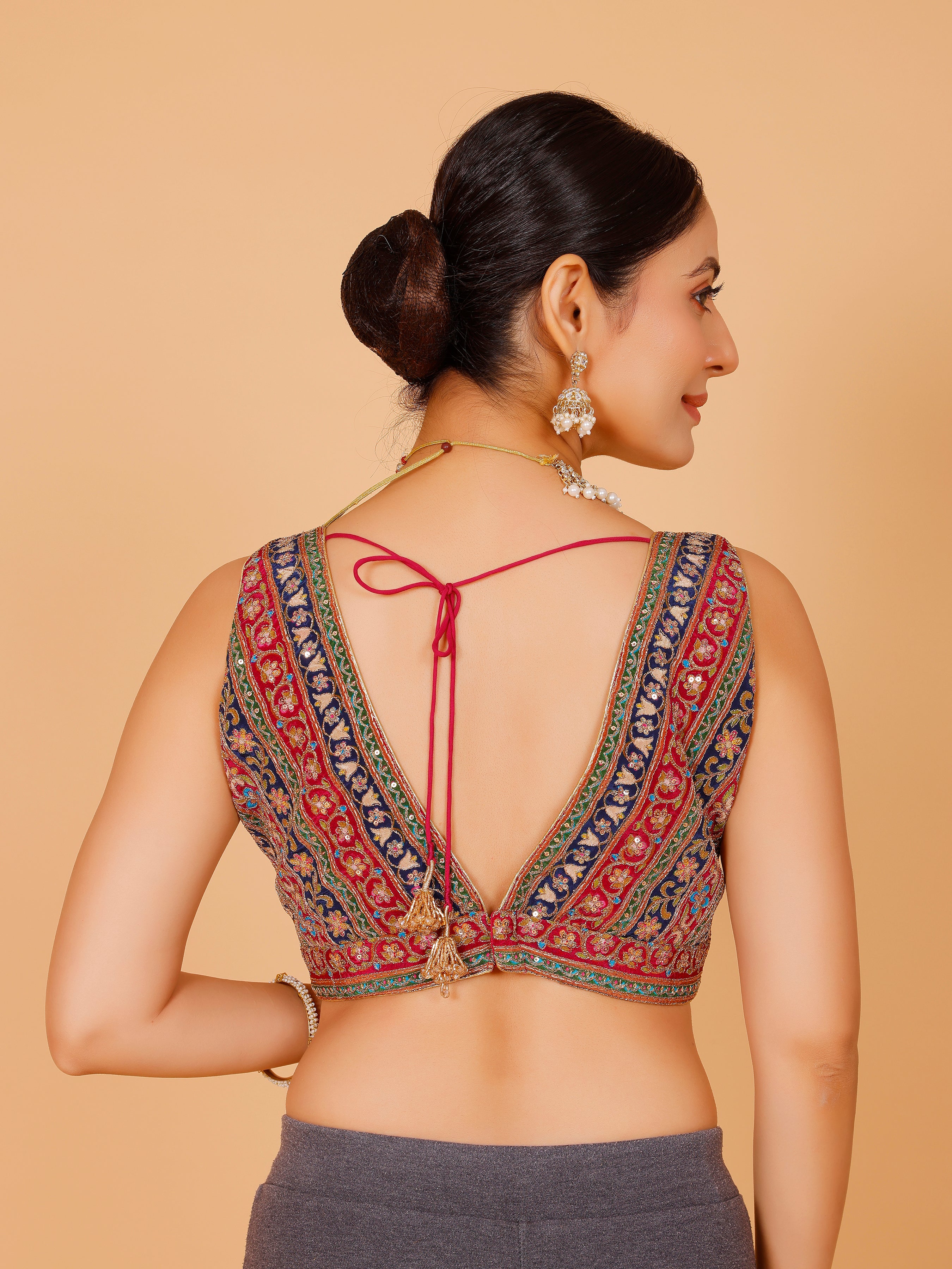 Georgette Zari Work Blouse - Roop Darshan
