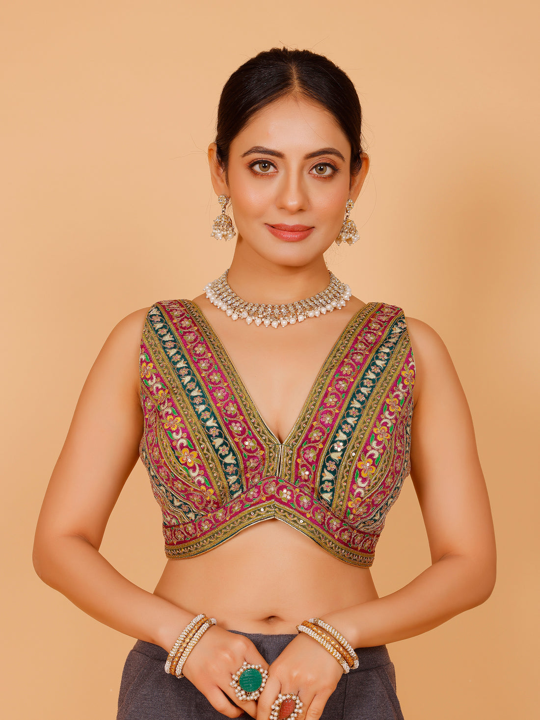 Georgette Zari Work Blouse - Roop Darshan