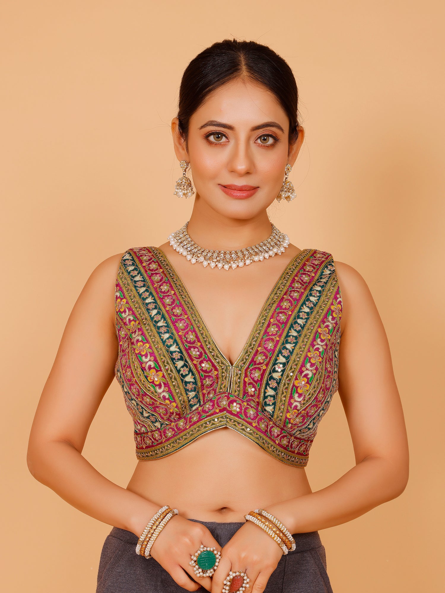 Georgette Zari Work Blouse - Roop Darshan