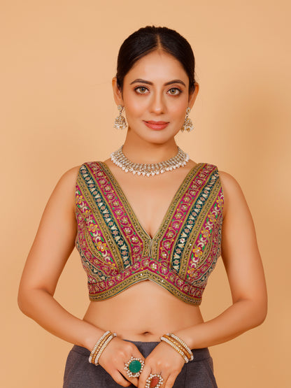 Georgette Zari Work Blouse - Roop Darshan