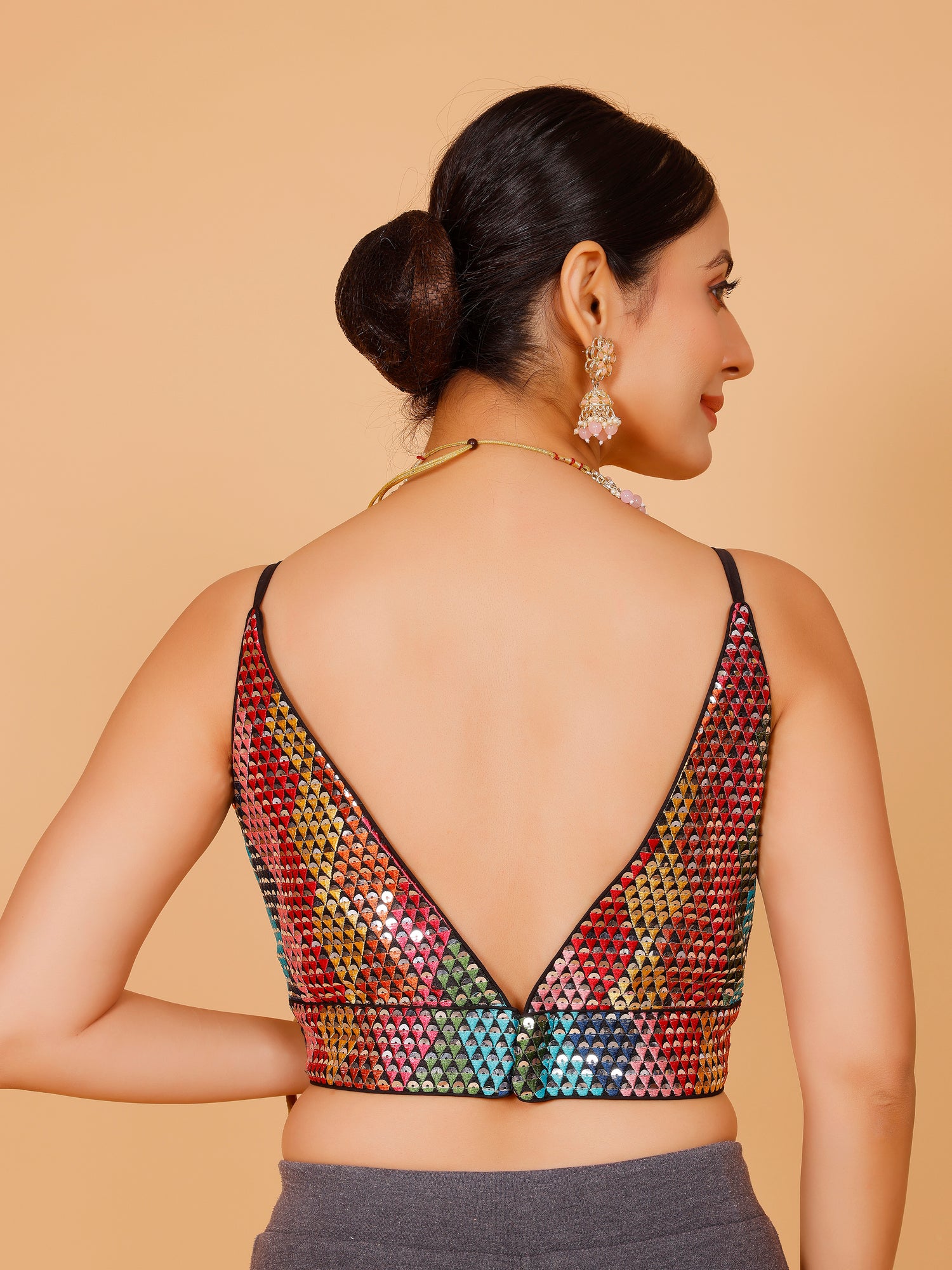 Ladies Georgette Sequin Work Blouse
