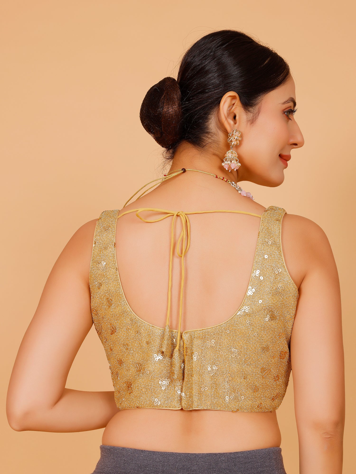 Silk Sequin Tiki Work Blouse - Roop Darshan