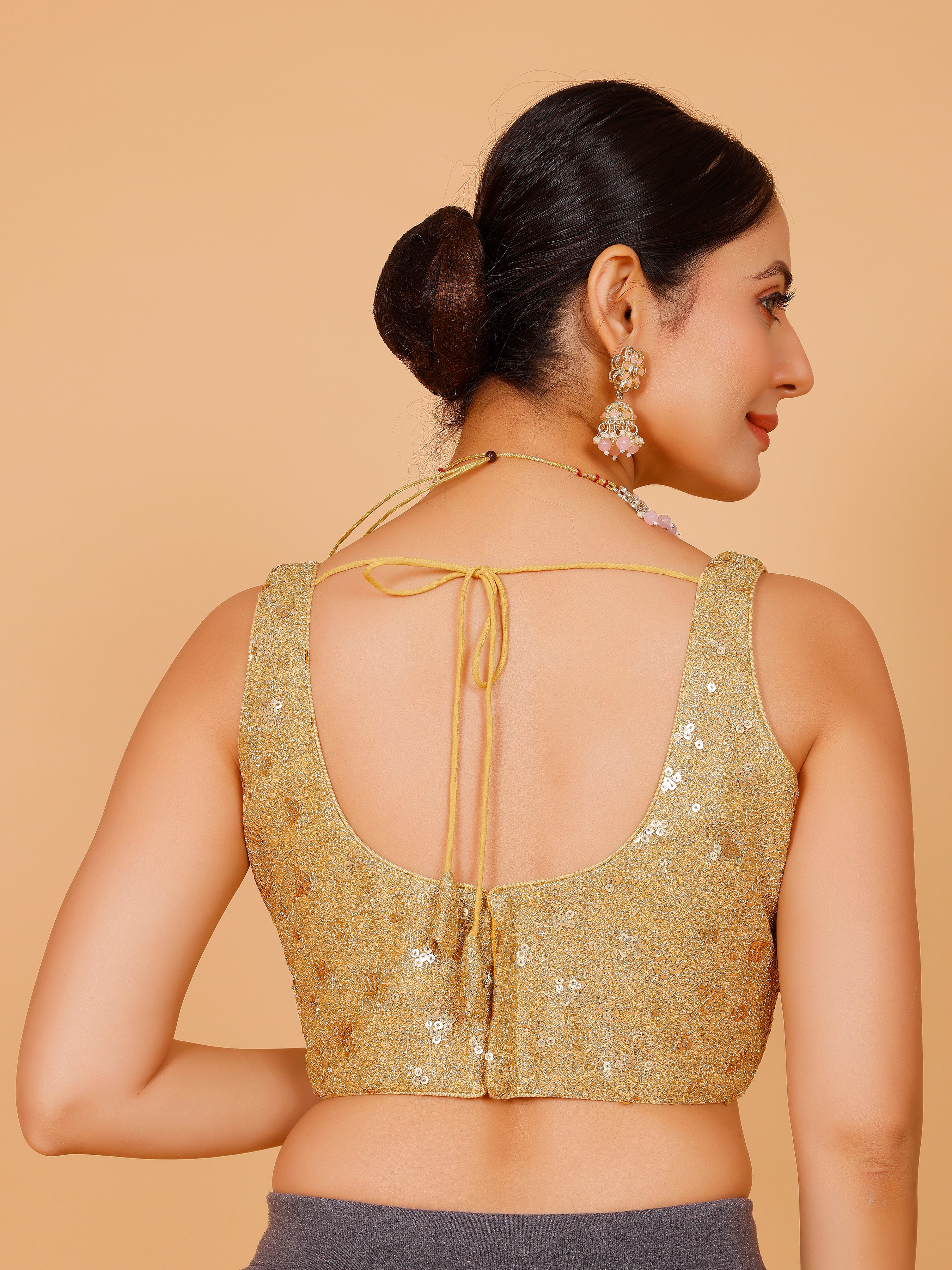 Silk Sequin Tiki Work Blouse - Roop Darshan