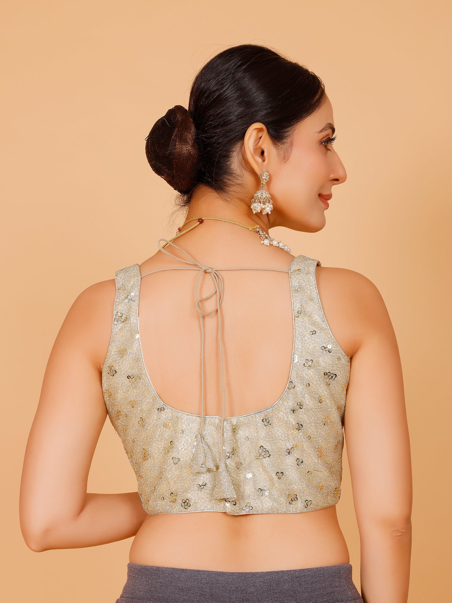 Silk Sequin Tiki Work Blouse - Roop Darshan