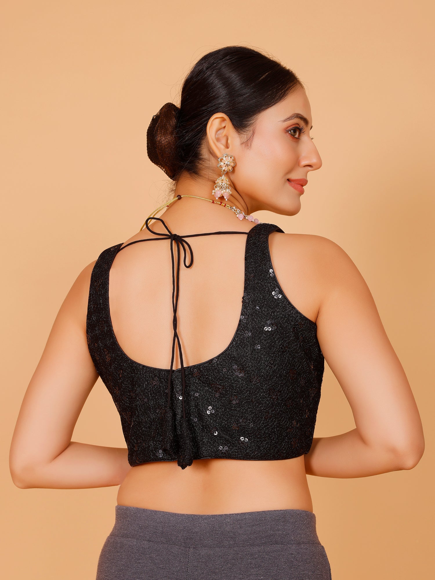 Silk Sequin Tiki Work Blouse - Roop Darshan