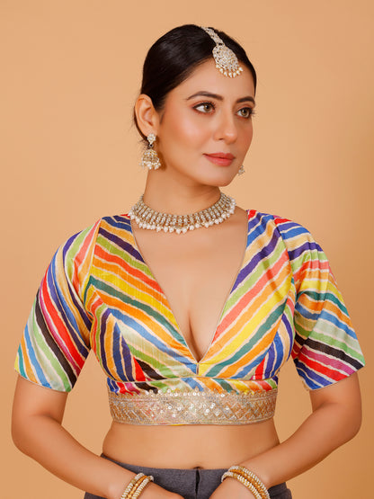 Silk Zari Tiki Work Blouse - Roop Darshan