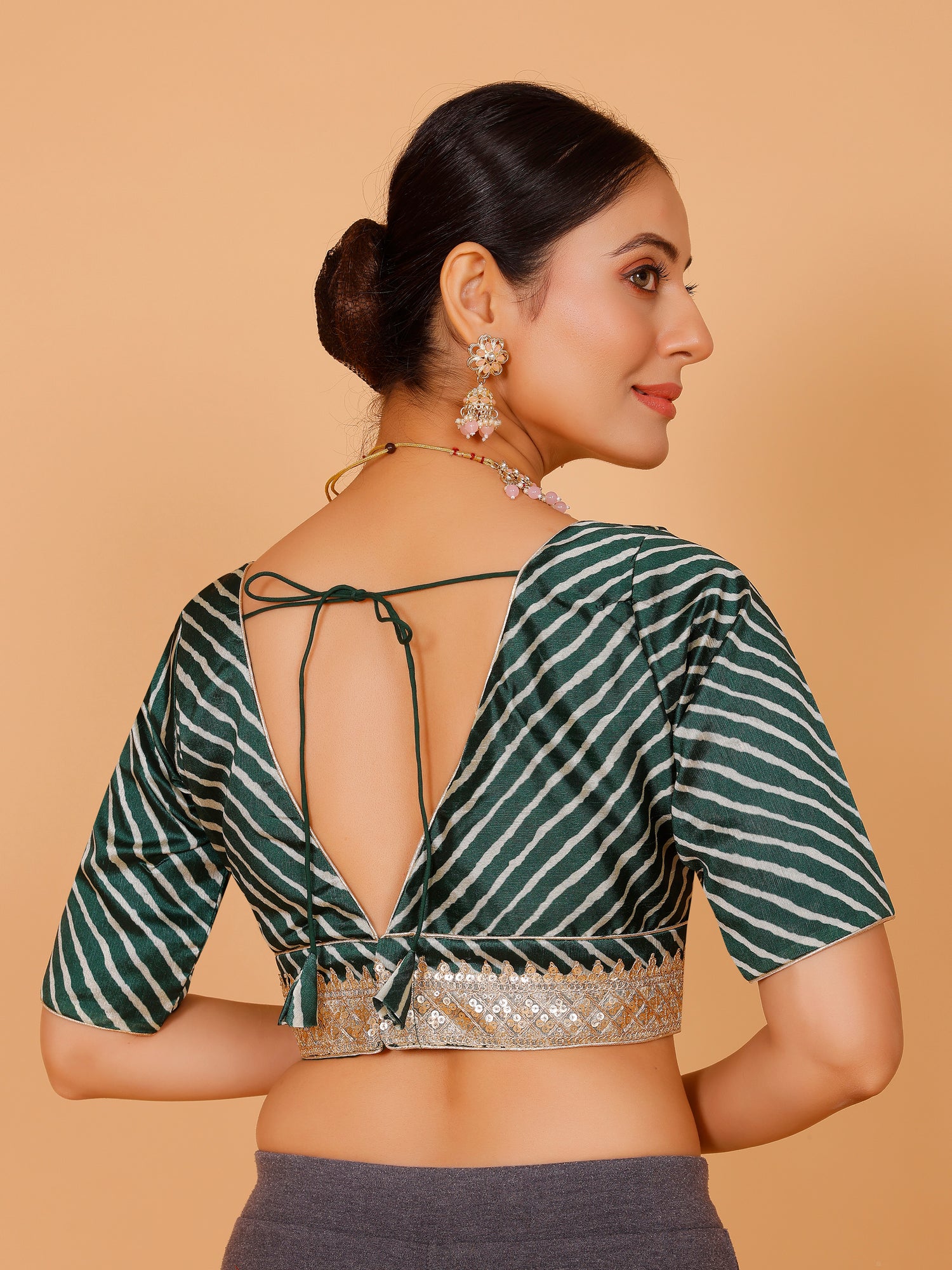 Silk Zari Tiki Work Blouse - Roop Darshan