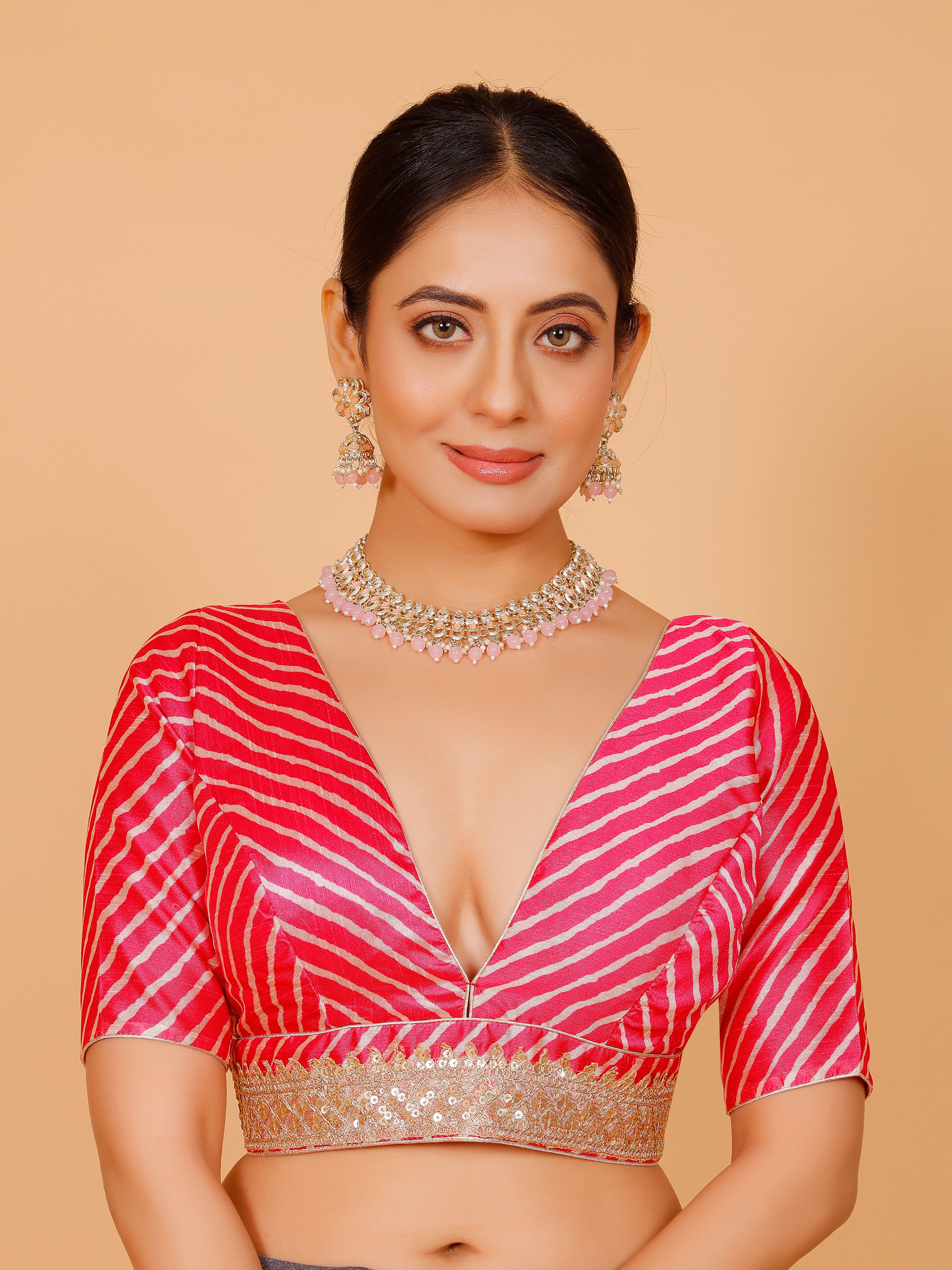 Silk Zari Tiki Work Blouse - Roop Darshan