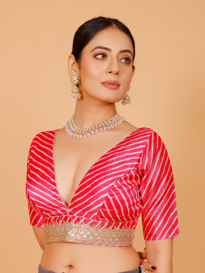 Silk Zari Tiki Work Blouse - Roop Darshan