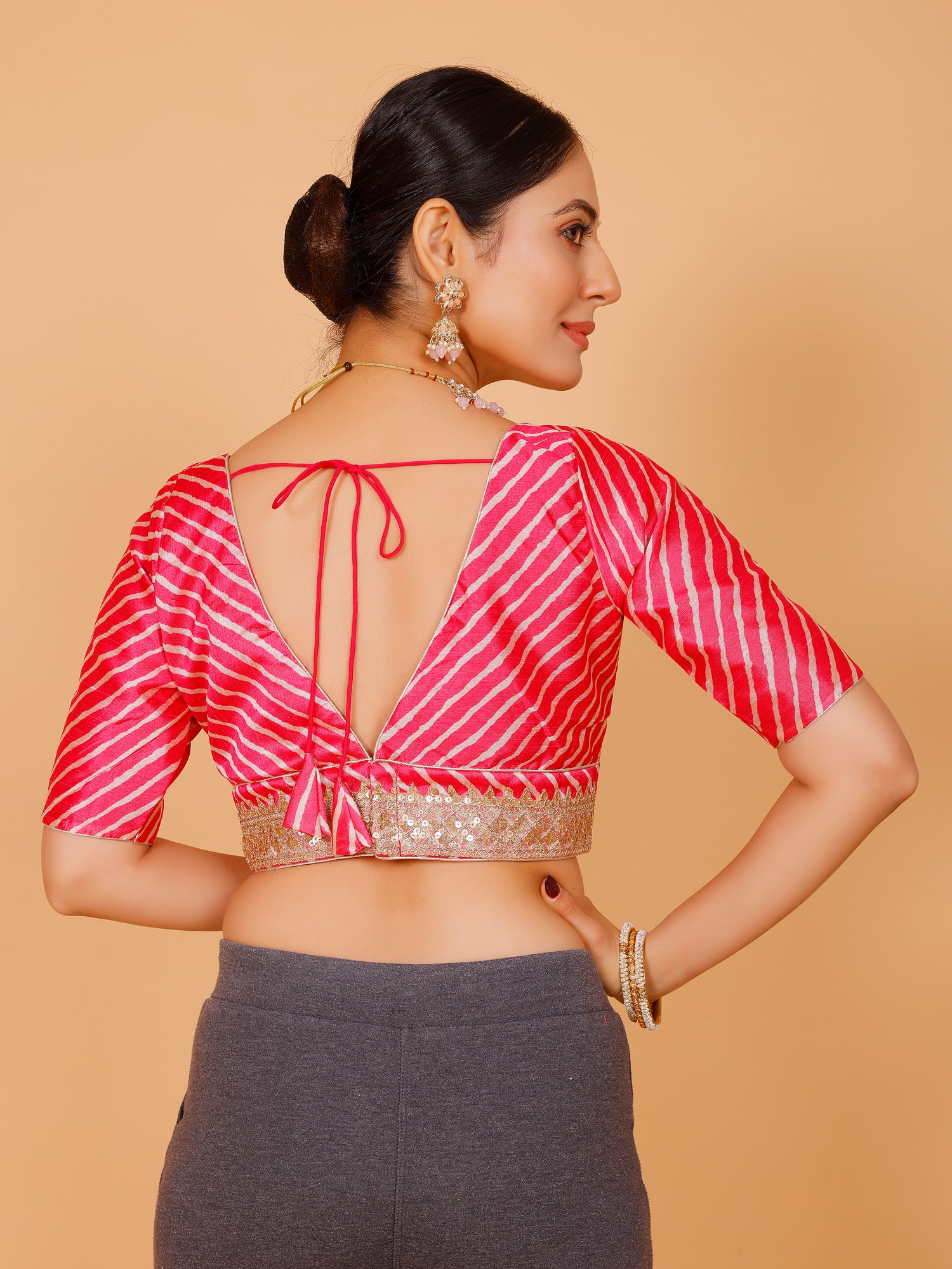 Silk Zari Tiki Work Blouse - Roop Darshan