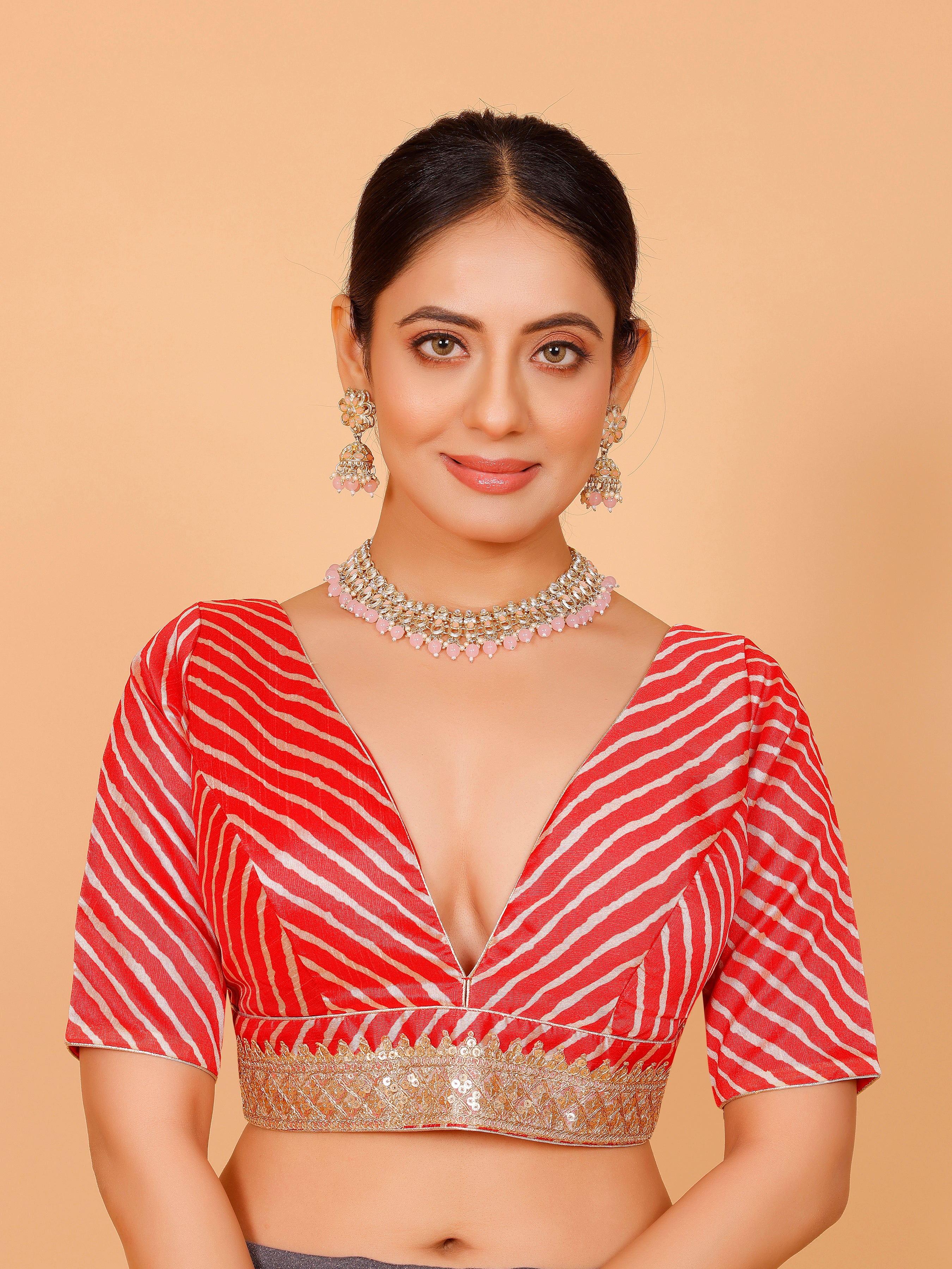 Silk Zari Tiki Work Blouse - Roop Darshan