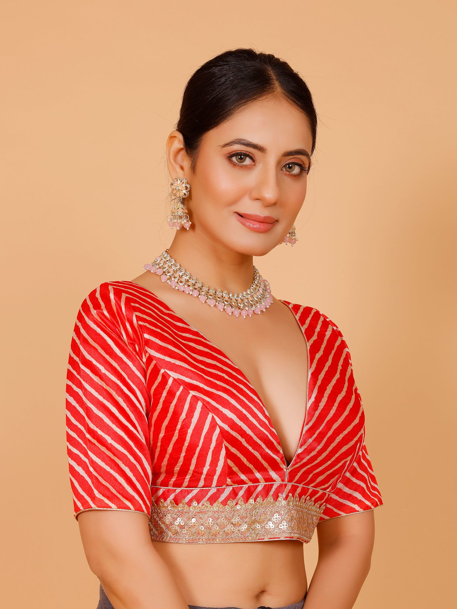 Silk Zari Tiki Work Blouse - Roop Darshan