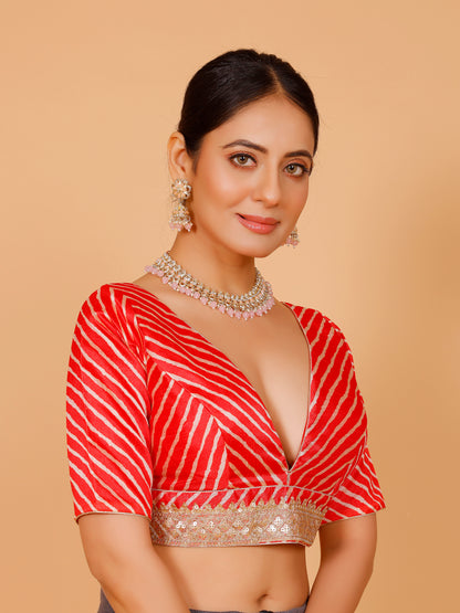 Silk Zari Tiki Work Blouse - Roop Darshan