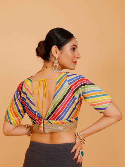 Silk Zari Tiki Work Blouse - Roop Darshan
