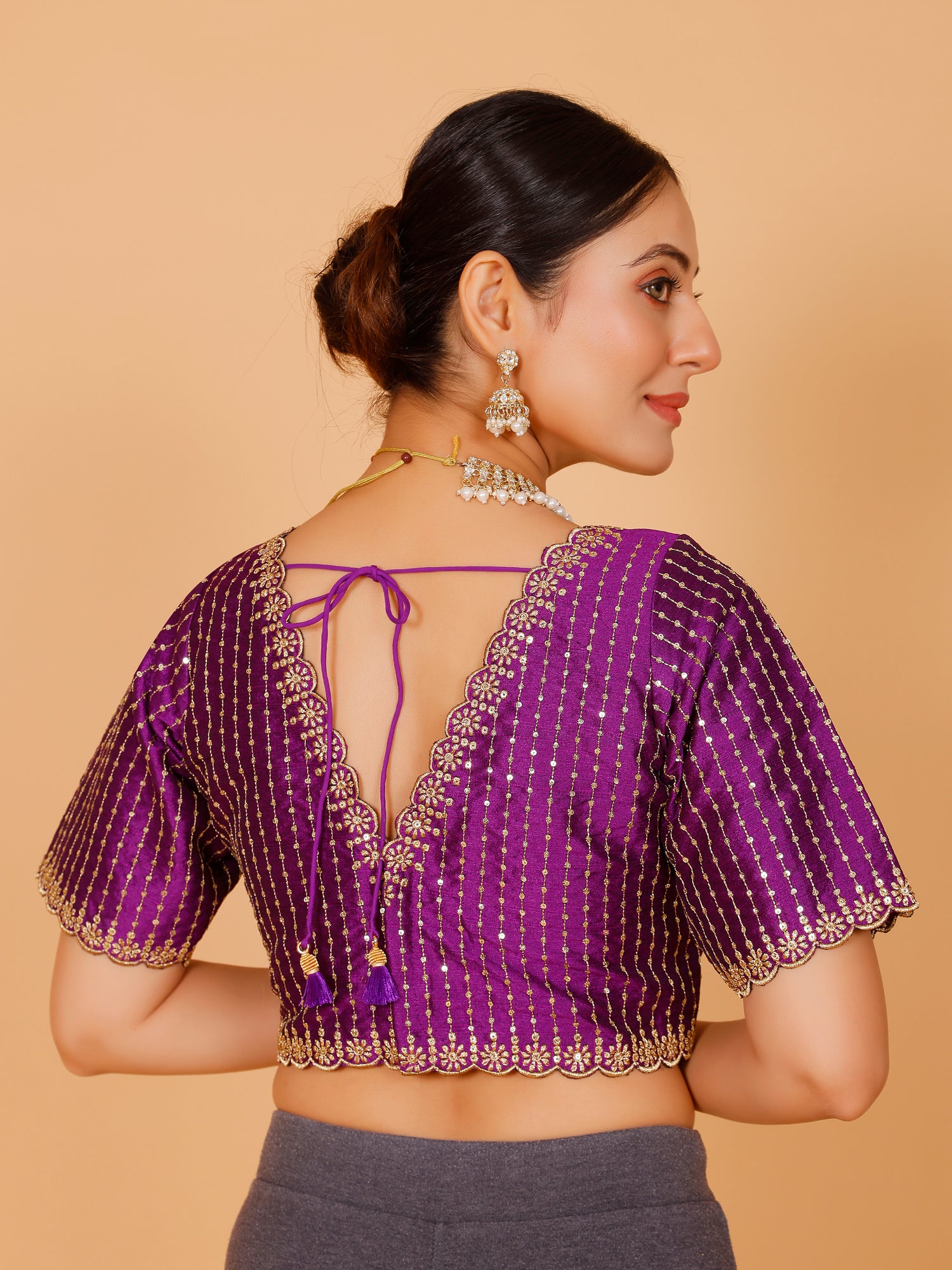 Silk Zari Work Blouse - Roop Darshan