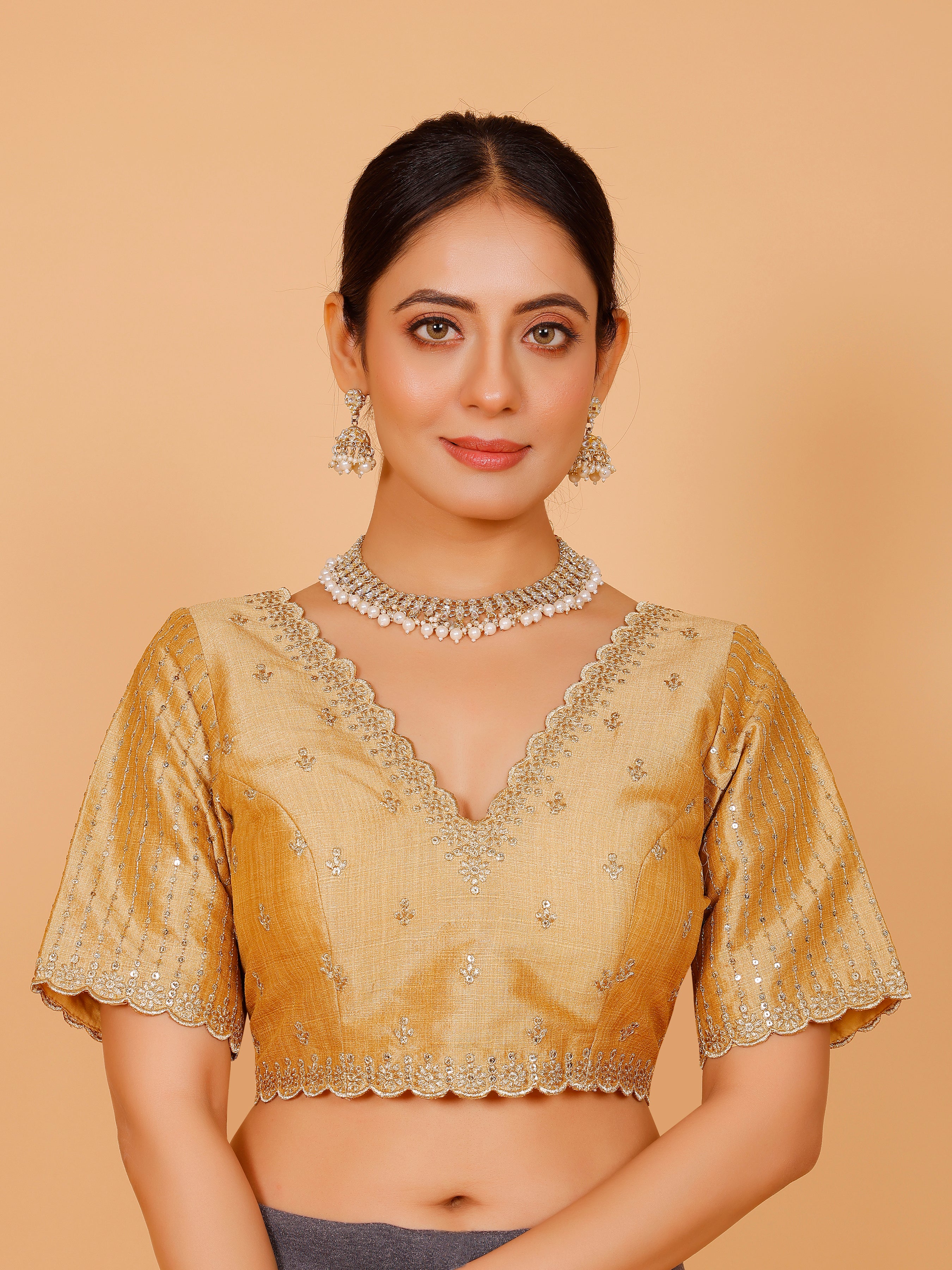 Silk Zari Work Blouse - Roop Darshan