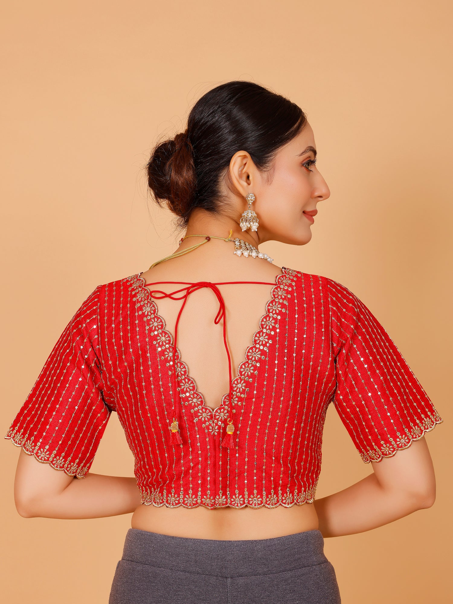 Silk Zari Work Blouse - Roop Darshan