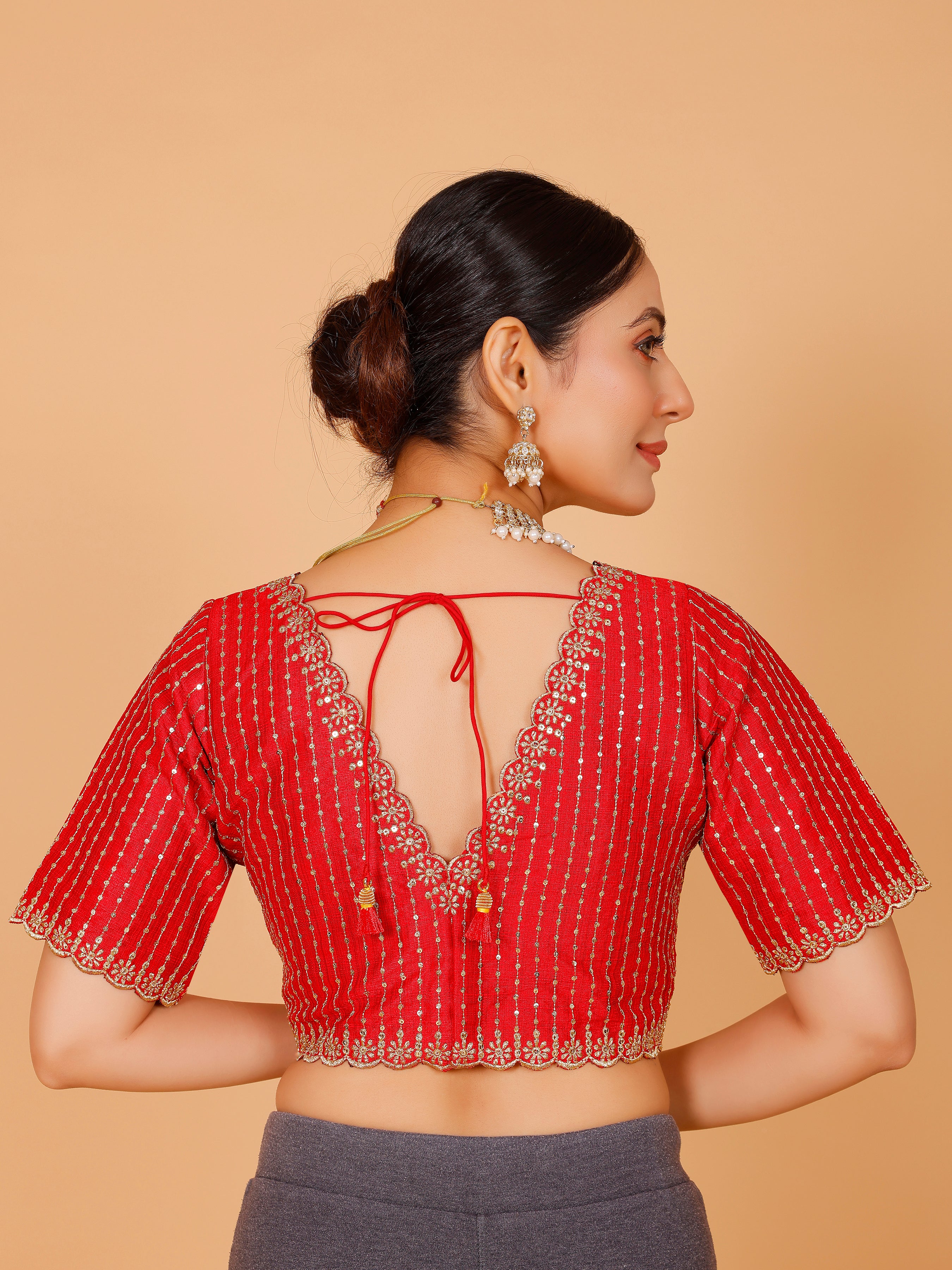 Silk Zari Work Blouse - Roop Darshan