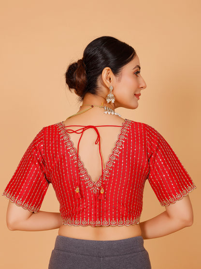 Silk Zari Work Blouse - Roop Darshan