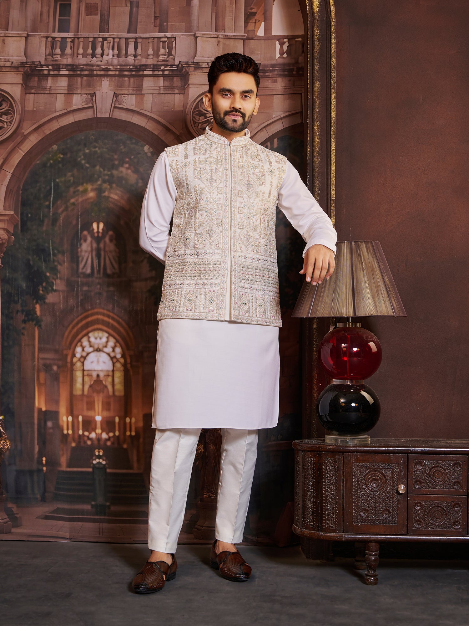 Mens Kurta Set With Jacket