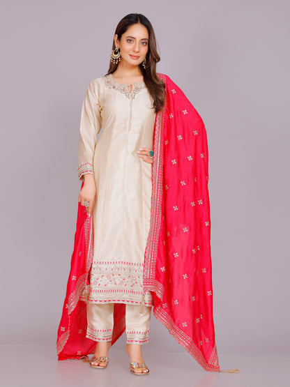 Ashita Silk Straight Suit
