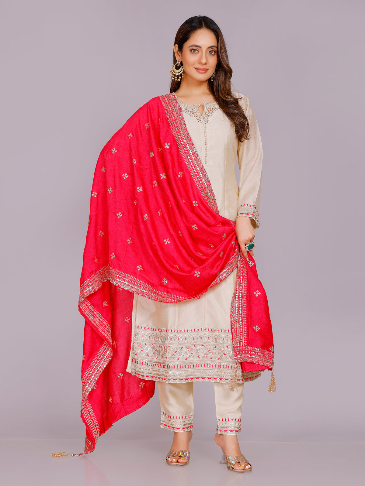 Ashita Silk Straight Suit