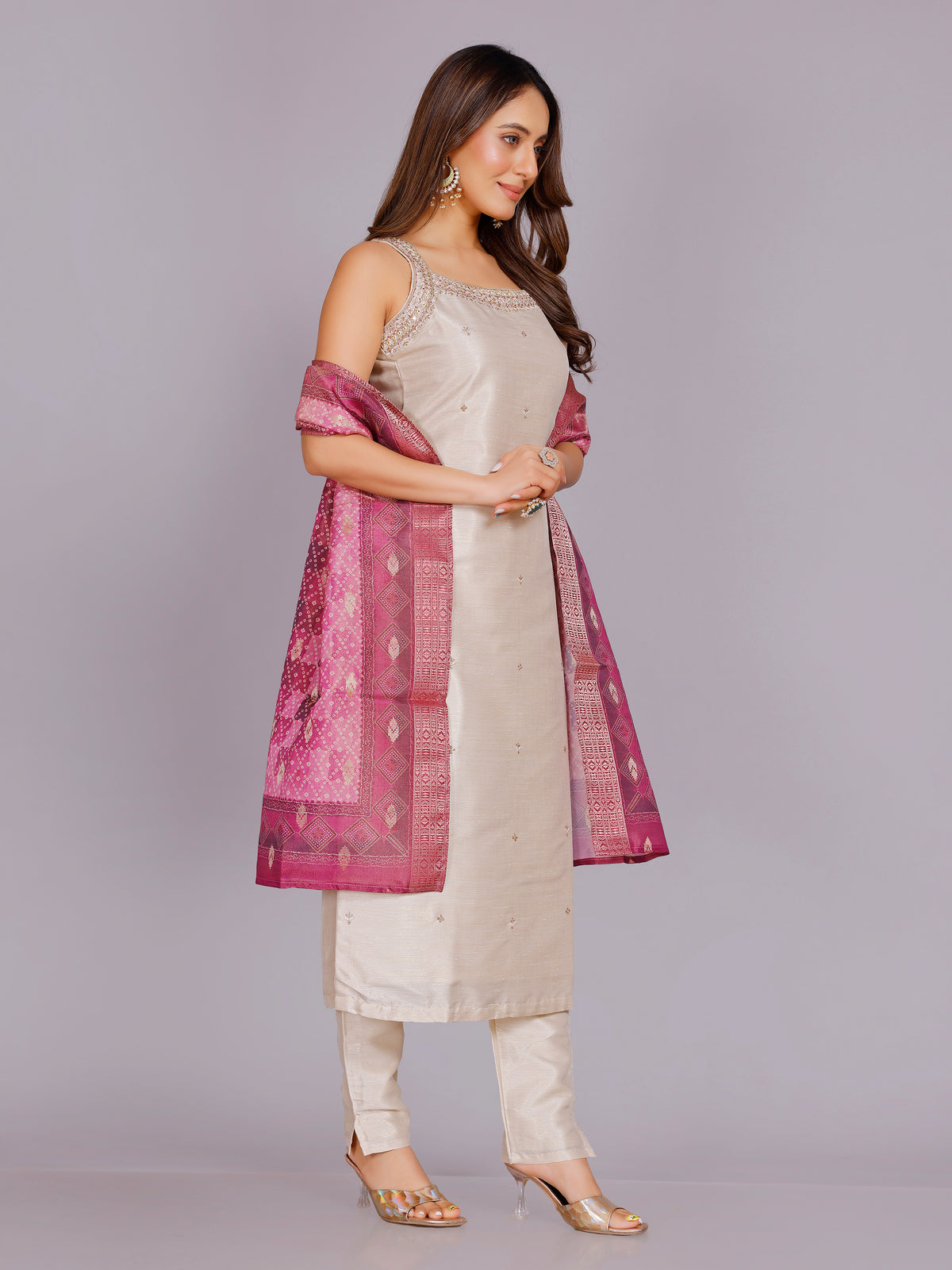 Sailee Silk Straight Kamiz &amp; Pant