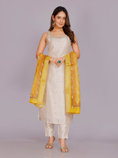 Sailee Silk Straight Kamiz &amp; Pant