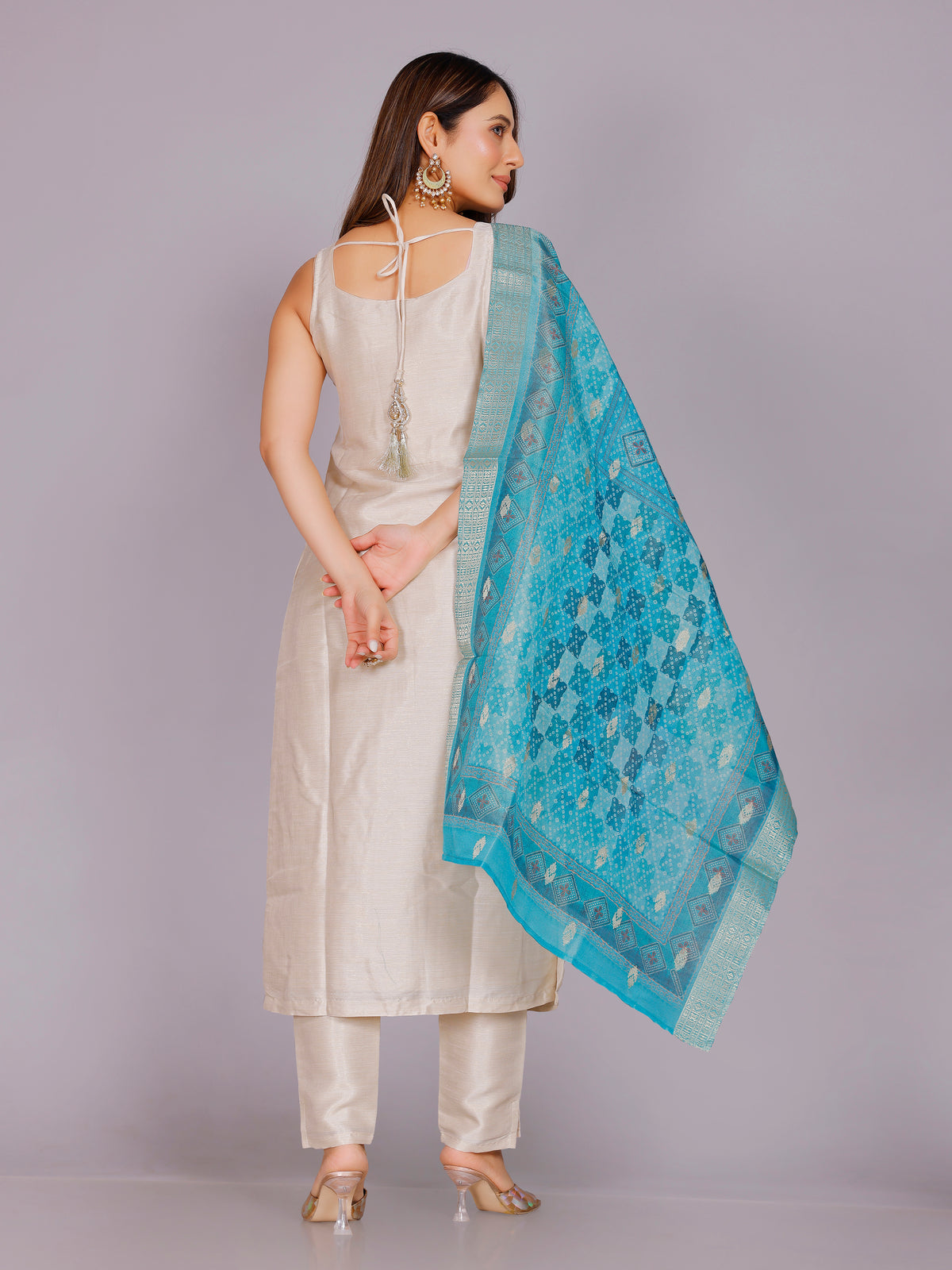 Sailee Silk Straight Kamiz &amp; Pant