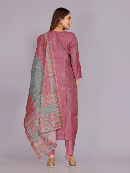 Asavari Silk Straight Suit
