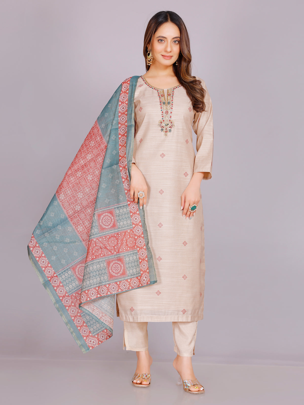 Asavari Silk Straight Suit
