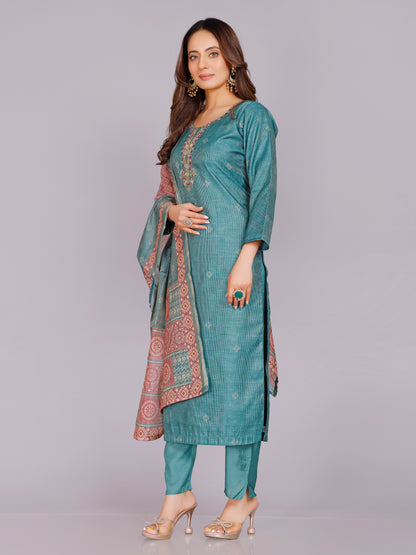 Asavari Silk Straight Suit