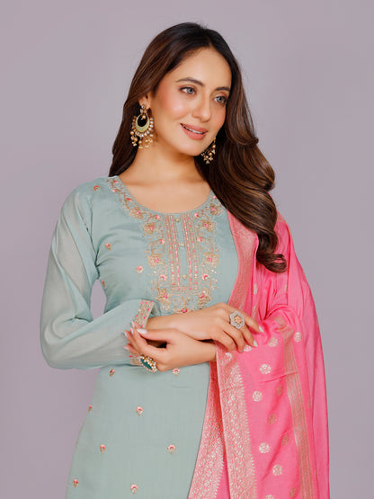 Paridhi Silk Straight Suit