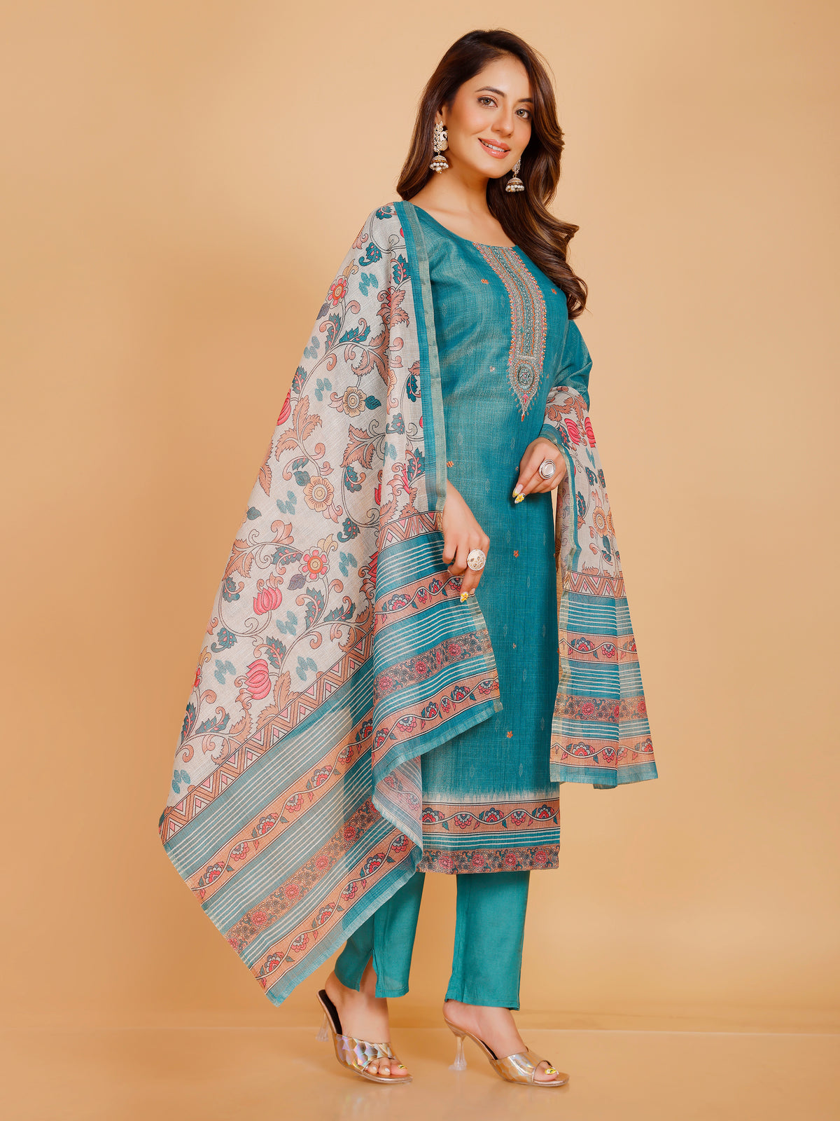 Disha Silk Straight Kamiz &amp; Pant