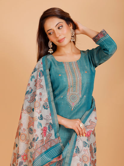 Disha Silk Straight Kamiz &amp; Pant