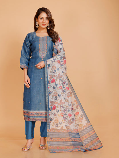 Disha Silk Straight Kamiz &amp; Pant