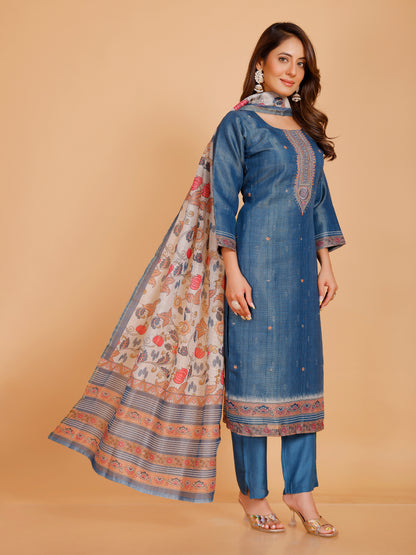 Disha Silk Straight Kamiz &amp; Pant