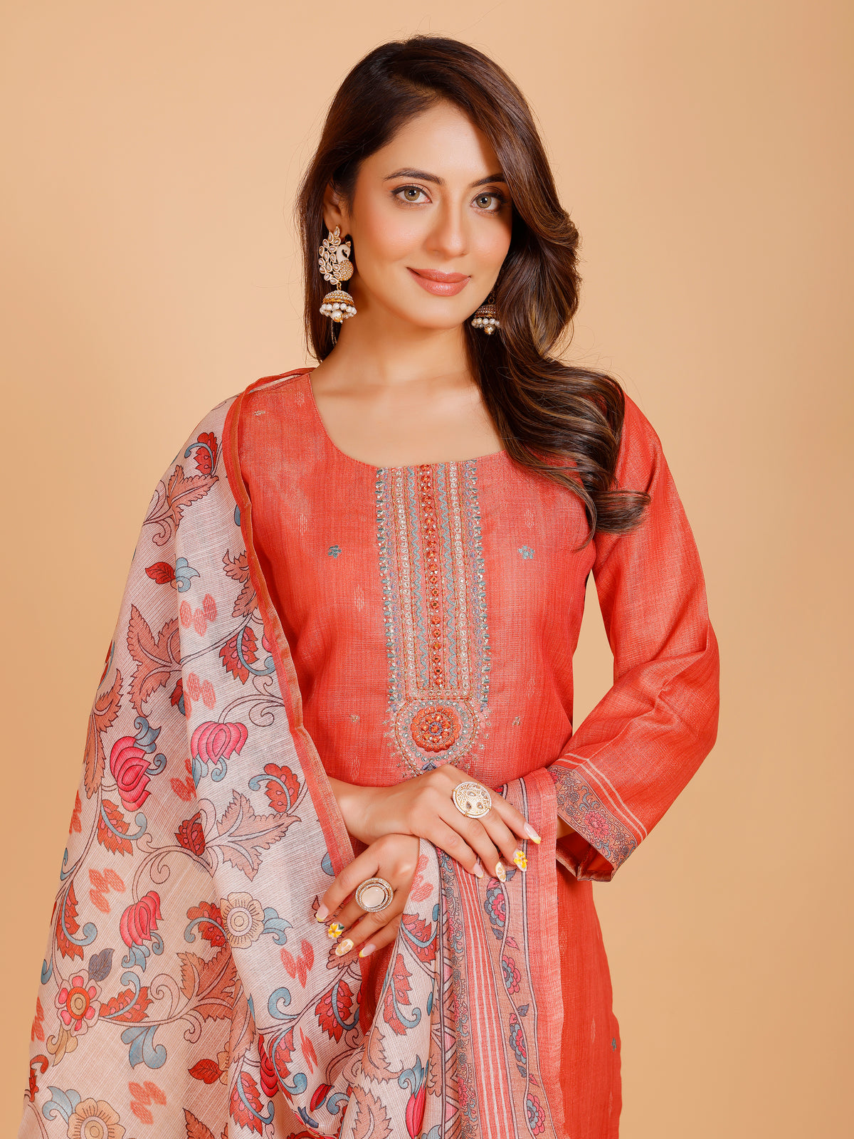 Disha Silk Straight Kamiz &amp; Pant