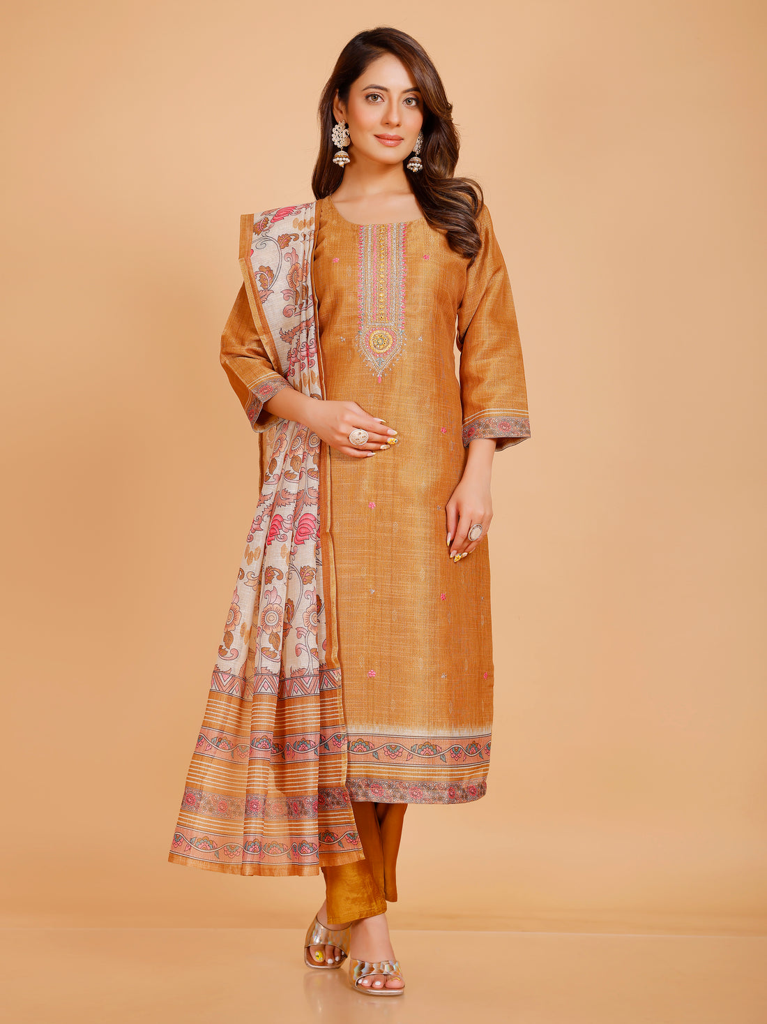 Disha Silk Straight Kamiz &amp; Pant