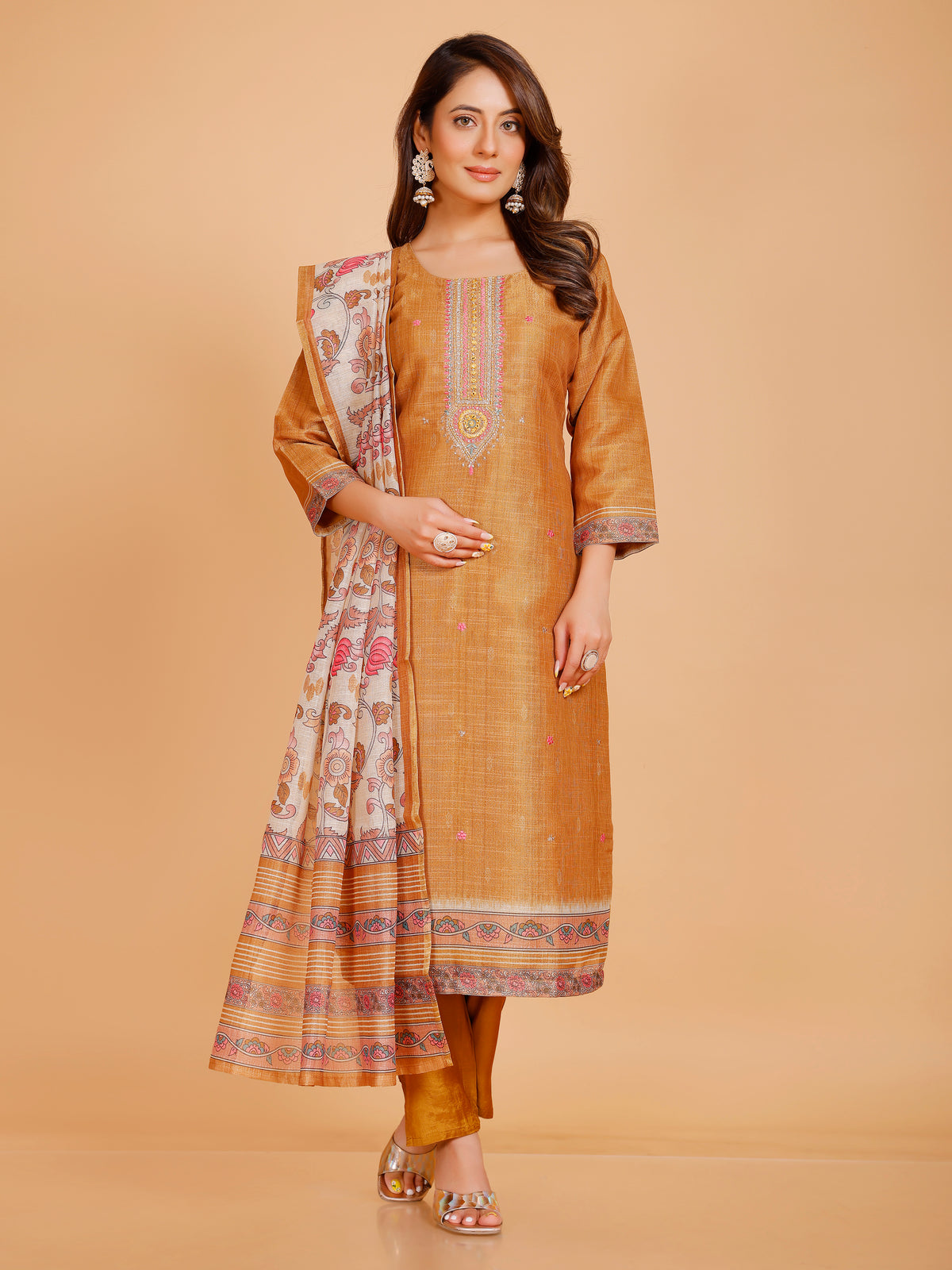 Disha Silk Straight Kamiz &amp; Pant