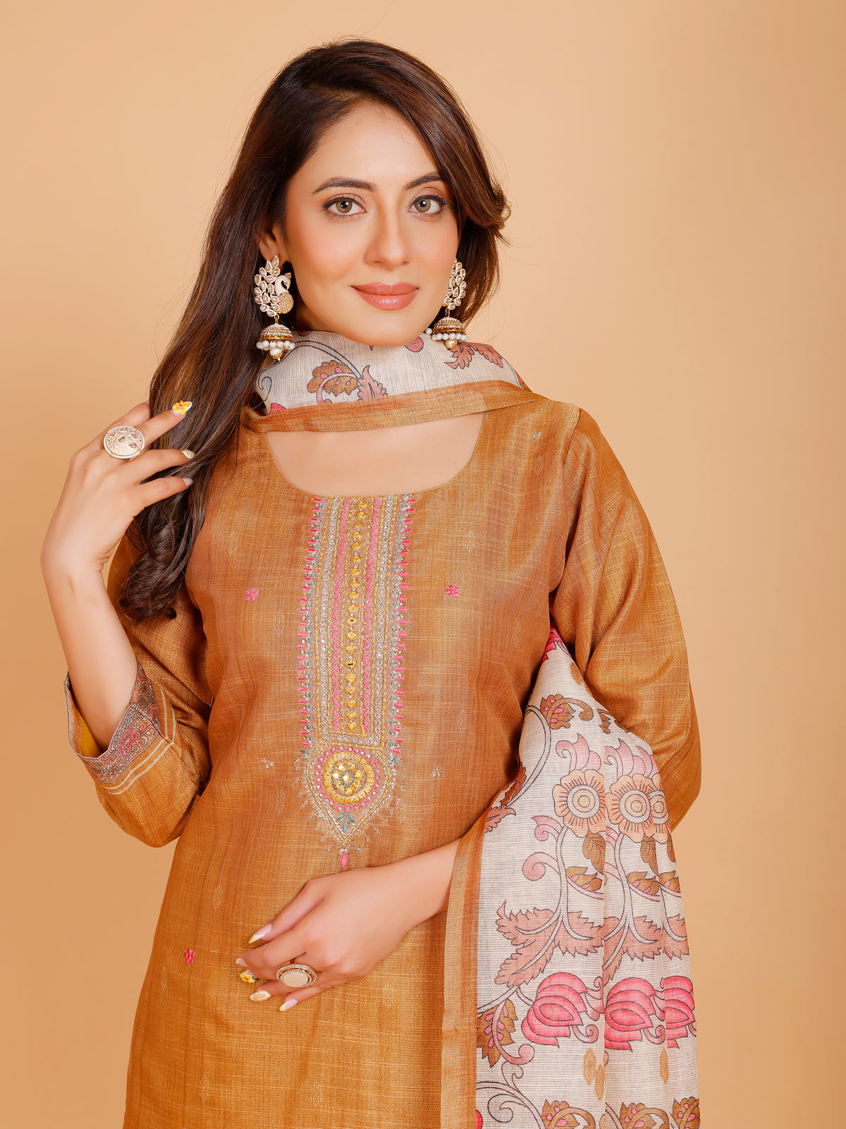 Disha Silk Straight Kamiz &amp; Pant