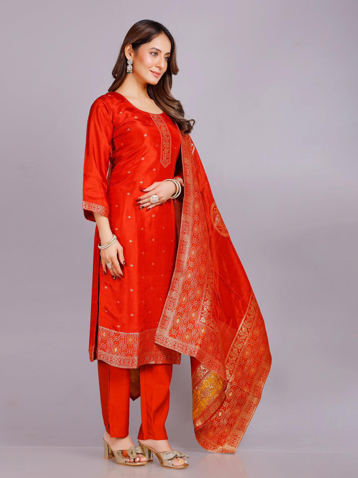 Mahima Silk Straight Kamiz &amp; Pant