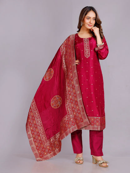 Mahima Silk Straight Kamiz &amp; Pant