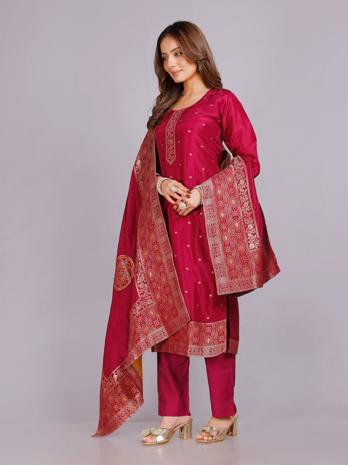 Mahima Silk Straight Kamiz &amp; Pant