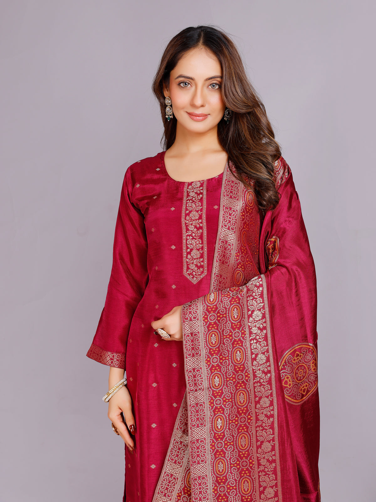Mahima Silk Straight Kamiz &amp; Pant