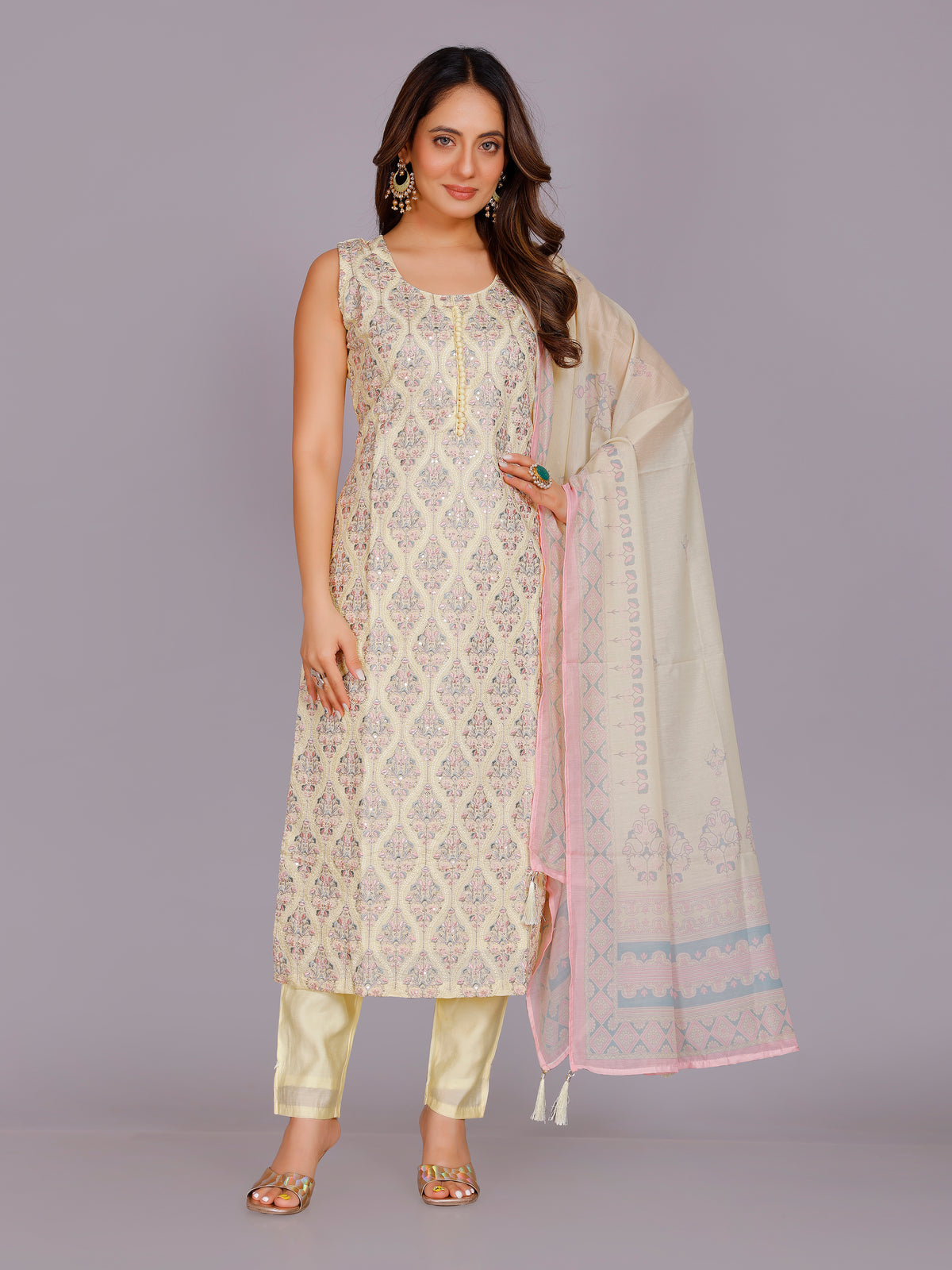 Rahi Silk Resham Work Suit